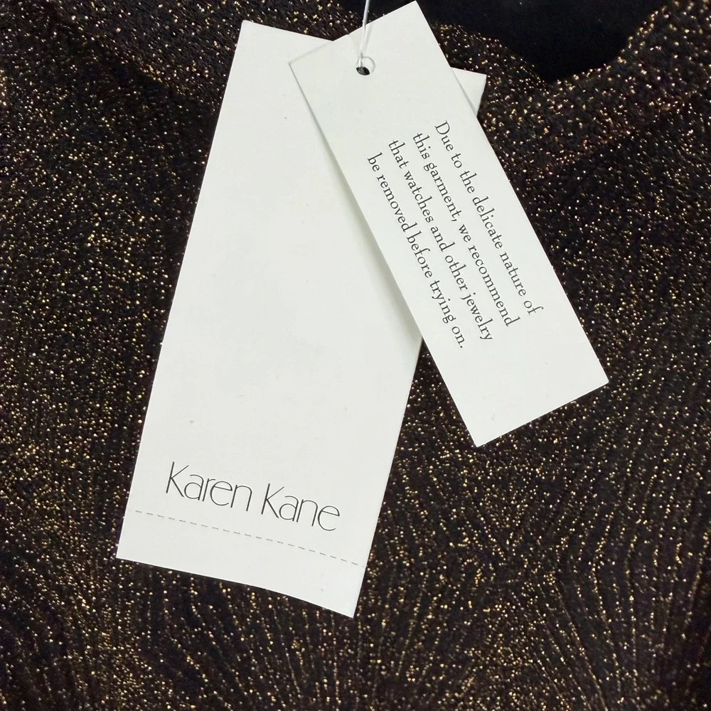 Karen Kane On The Town Turtle Neck Metallic Knit Top 2X NWT Quiet‎ Luxury